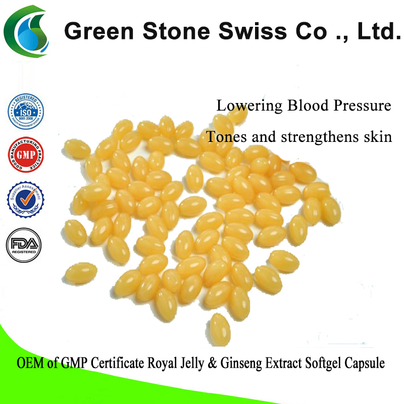OEM del certificado GMP Cápsula de gelatina blanda de extracto de ginseng y jalea real